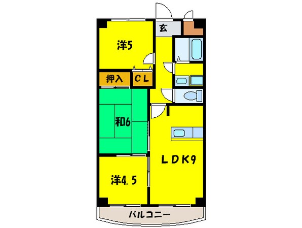 ベルファ－レヤブウチの物件間取画像